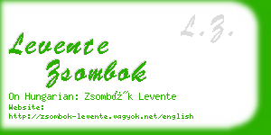 levente zsombok business card